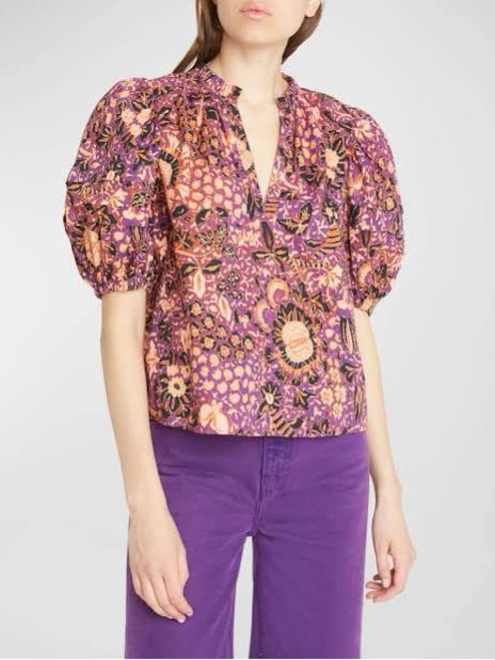 Ulla Johnson Imari Floral Poplin blouse